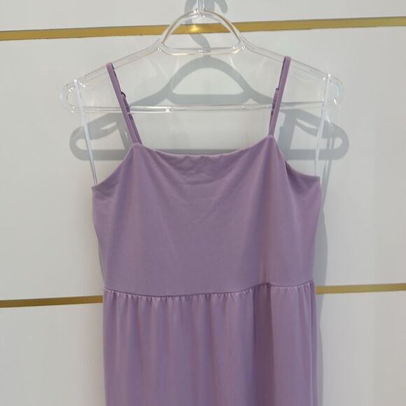 SO Lavender purple tiered empire waist maxi dress super soft knit modal fabric M - Picture 7 of 7